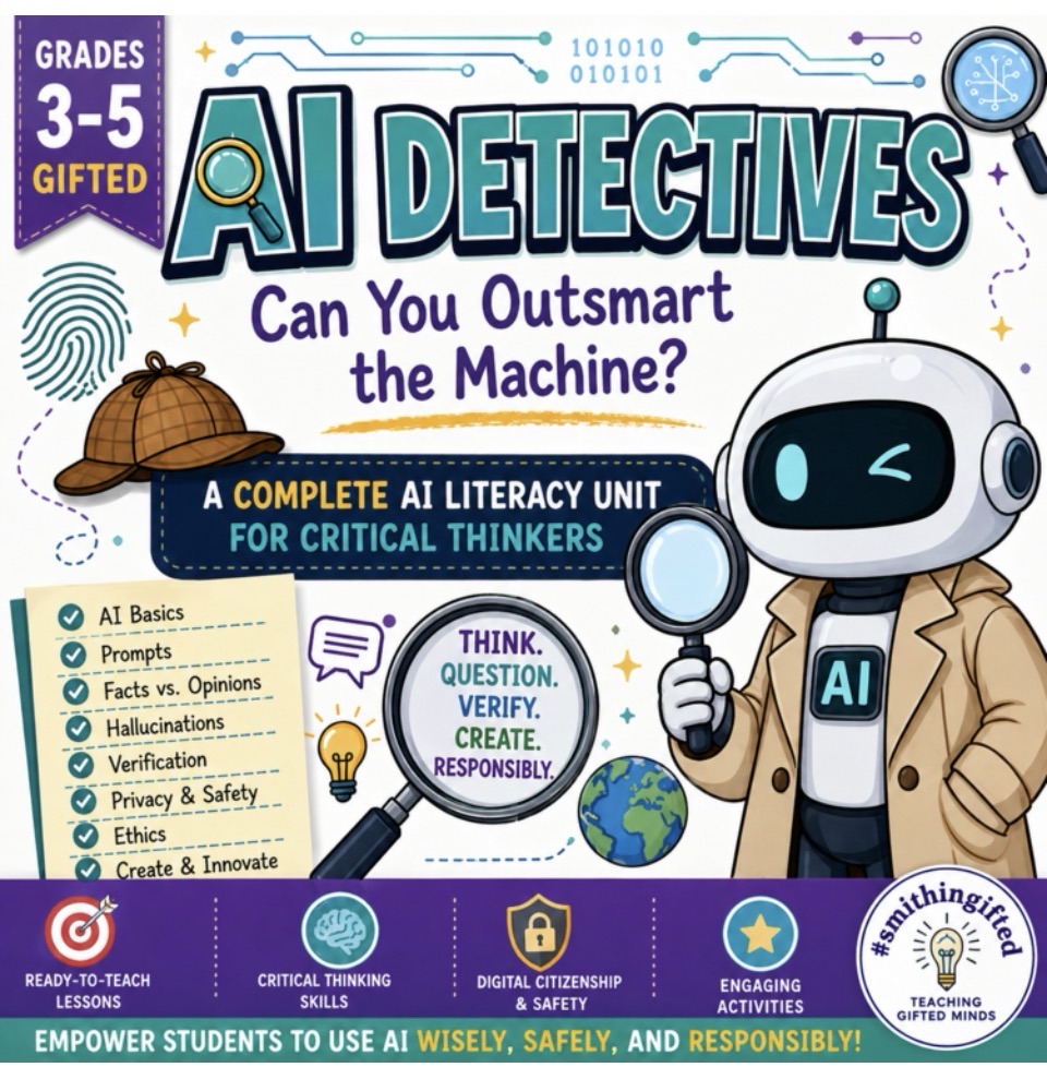 🤖 AI Detectives: Teaching Gifted Students to Think With AI—Not Surrender Their Thinking to It